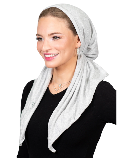 Tie Ur Knot Terry Grey Adjustable Pre-Tied Bandanna myselflingerie.com