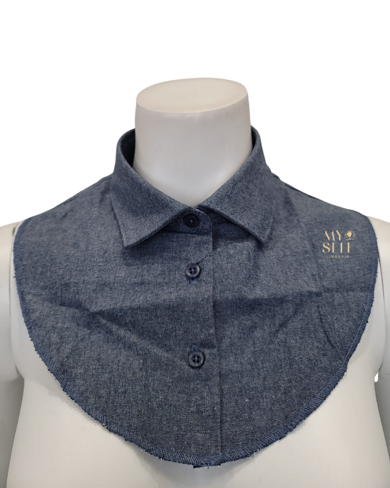 Blooks Pink 9142 Chambray Denim Pointed Collar with Extension myselflingerie.com