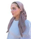 Scarf Bar Swarovski Summer Collection Taupe Butterfly Square Scarf
