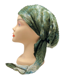Ahead Olive Jacquard Tie Dye Lined Pre-Tied Bandanna