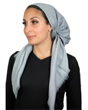 Tie Ur Knot Full Shimmer Grey Adjustable Pre-Tied Bandanna with Full Grip