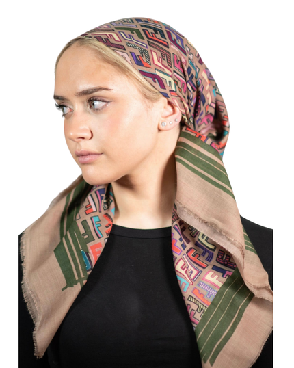 F Inspired Tan/Olive Adjustable Pre-Tied Bandanna with Full Non Slip Grip myselflingerie.com