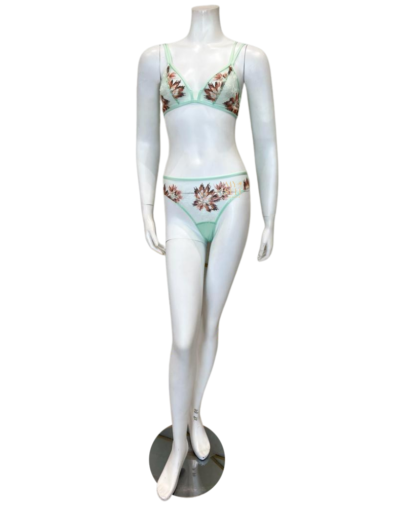 Cosabella MAASA1301 + 0541 Lagoon Mint Bralette & Bikini Set myselflingerie.com