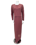 Plush PM Amber Brown Chains Cotton Blend Nursing Nightgown
