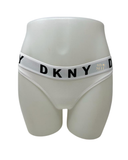 DKNY White Wide Waistband DKNY Cotton Bikini
