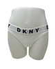 DKNY DK4513 White Wide Waistband DKNY Cotton Bikini myselflingerie.com