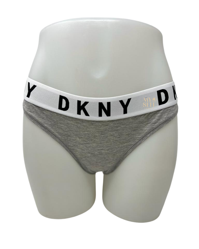 DKNY DK4513 Heather Grey Wide Waistband DKNY Cotton Bikini myselflingerie.com