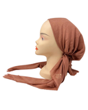 Nicsessories Solid Shimmer Salmon Pre-Tied Bandanna with Full Non Slip Grip