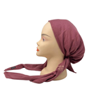 Nicsessories Solid Shimmer Berry Pre-Tied Bandanna with Full Non Slip Grip