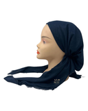 Nicsessories Solid Shimmer Navy Pre-Tied Bandanna with Full Non Slip Grip