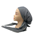 Nicsessories Solid Light Grey Pre-Tied Bandanna with Full Non Slip Grip