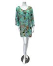 Furstenberg 286/31605 Turquoise Watercolor Swim Cover Up myselflingerie.com