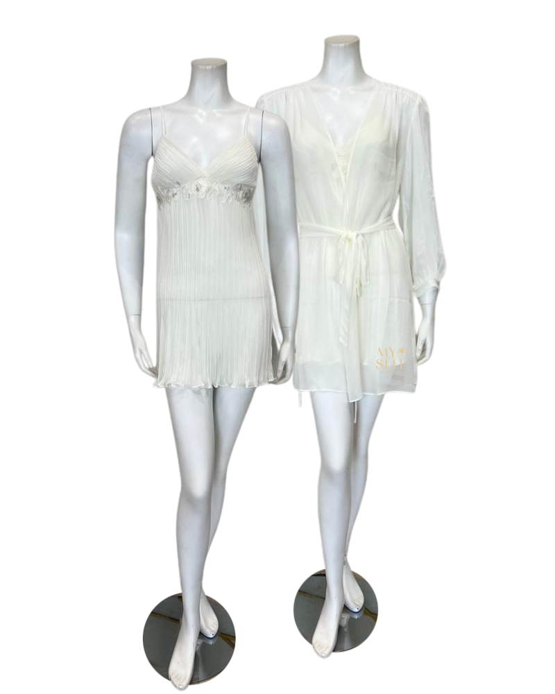 Rya Collection 704 + 706 Ivory True Love Chemise & Wrap Set myselflingerie.com