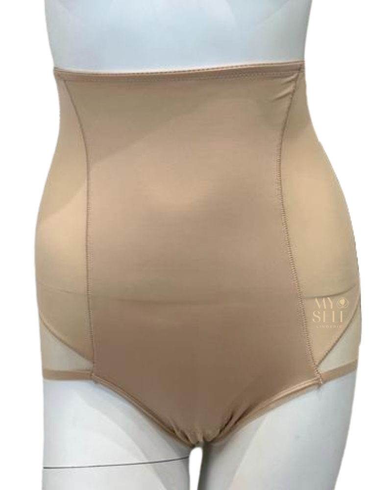 Body Beautiful 1371 Nude Hi Waisted Double Front Panel Panty Girdle myselflingerie.com