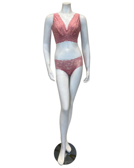 Cosabella NEVER1388 + 07ZL Jaipur Pink Ultra Curvy Longline Bralette & Panty Set myselflingerie.com
