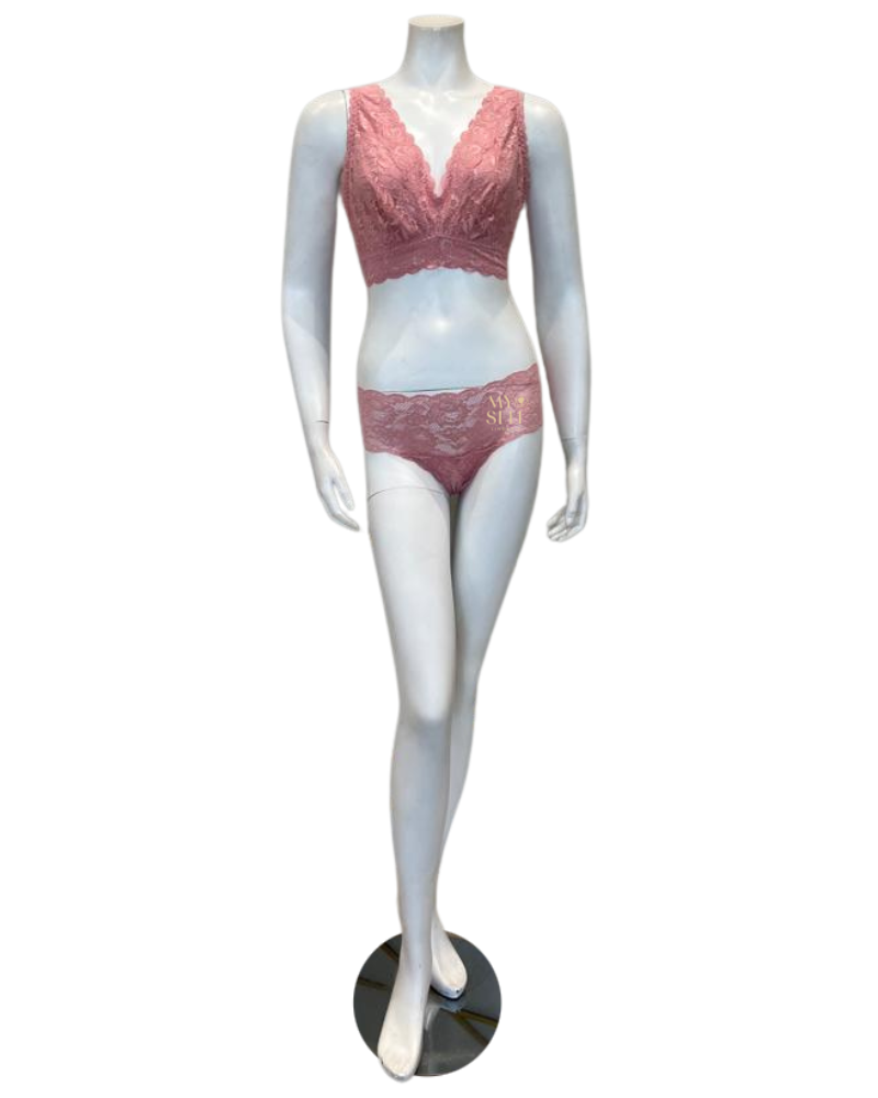 Cosabella NEVER1388 + 07ZL Jaipur Pink Ultra Curvy Longline Bralette & Panty Set myselflingerie.com