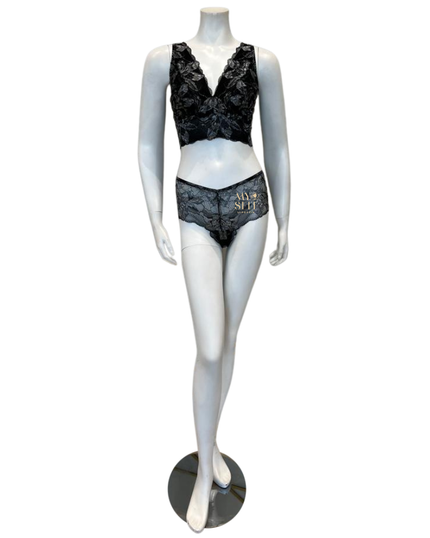 Cosabella PARAD1303 + 0771 Shades of Grey Paradiso Curvy Bralette Set myselflingerie.com