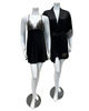 Flora Nikrooz Q81255+Q81266 Black Sydney Charmeuse Chemise & Robe myselflingerie.com