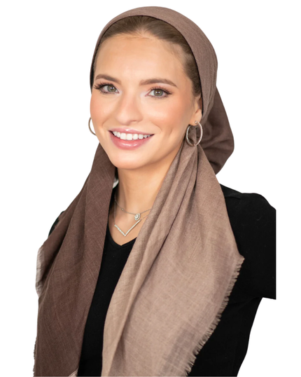 Tie Ur Knot Mocha Ombre' Adjustable Pre-Tied Bandanna with Full Non Slip Grip myselflingerie.com