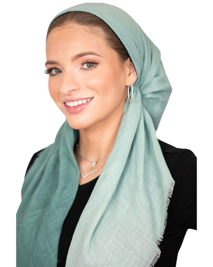 Tie Ur Knot Mint Ombre' Adjustable Pre-Tied Bandanna with Full Non Slip Grip myselflingerie.com