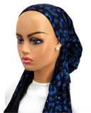 Ahead Black/Blue Brushed Strokes Long Tail Bandanna