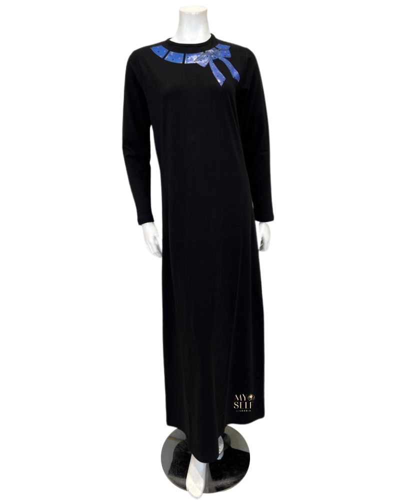 ESPi AG730 Bow Screen Print Pull On Teen Cotton Nightgown myselflingerie.com