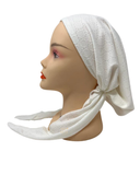 Triple Up White Eyelet Lined Pre-Tied Bandanna