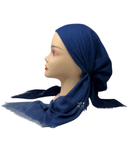 Revaz Navy Ombre' Adjustable Pre-Tied Bandanna with Velvet Grip