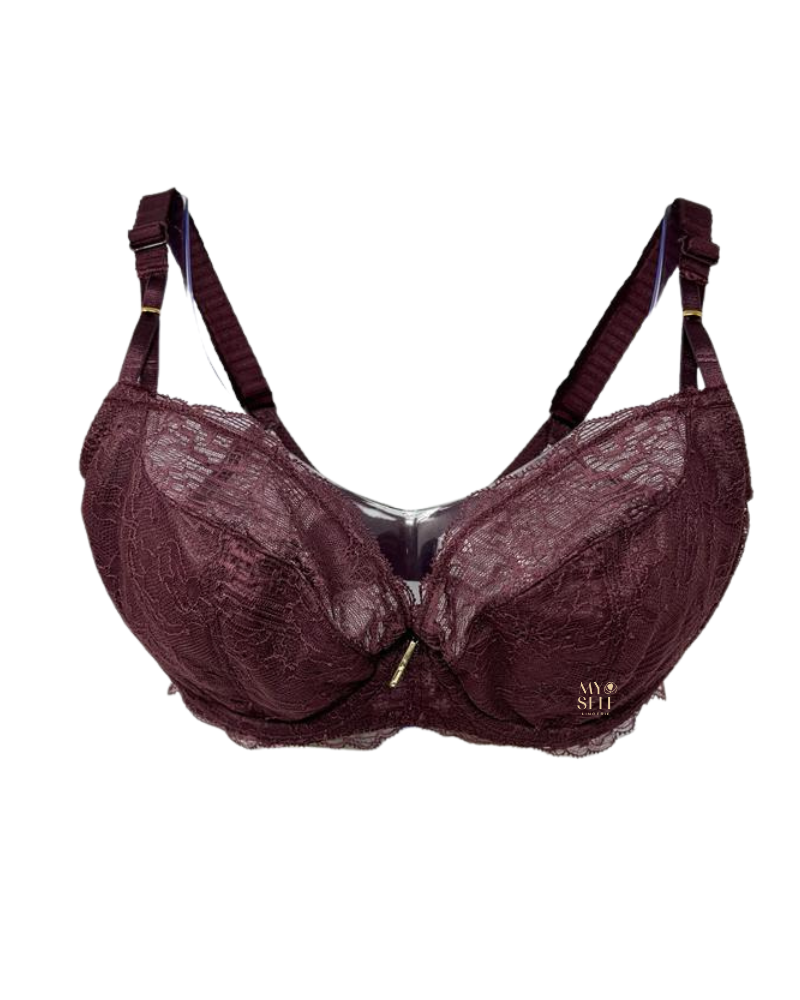 Chantelle 13L1 Prune Waltz Lace Underwire Bra myselflingerie.com