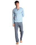 Calida Placid Blue Relax Choice Men's 100% Supima Cotton Pajamas
