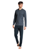 Calida 41667 #479 Dark Sapphire Relax Streamline Men's 100% Cotton Pajamas myselflingerie.com