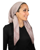 Tie Ur Knot Dusty Rose Linen Adjustable Pre-Tied Bandanna with Full Non Slip Grip myselflingerie.com