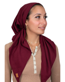 Tie Ur Knot Waffle Knit Wine Adjustable Pre-Tied Bandanna with Full Non Slip Grip