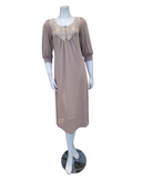 Oh! Zuza Vintage Vibes Lace Camel Modal Nightshirt