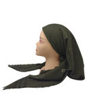 Lizi Headwear Olive Shimmer Lines Open Back Pre-Tied with Light Grip myselflingerie.com