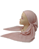 Lizi Headwear ASHLLP Light Pink Shimmer Lines Pre-Tied Bandanna with Light Non Slip Grip myselflingerie.com