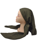 Lizi Headwear OBCSOL Solid Olive Crimped Open Back Pre-Tied with Light Grip myselflingerie.com