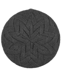 Lizi Headwear LTCH Charcoal Lattice Lined Knit Chenille myselflingerie.com