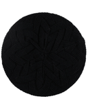 Lizi Headwear Black Lattice Lined Knit Chenille