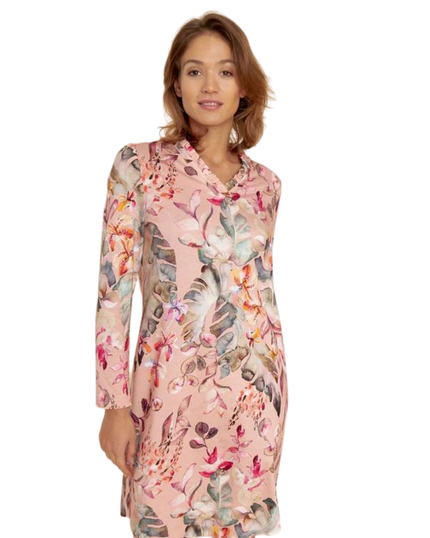 Rosch 1223615 Modern Leaves Cotton Blend Nightshirt myselflingerie.com