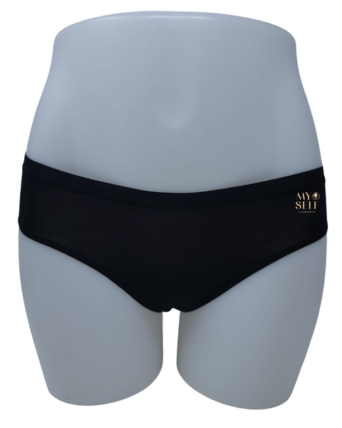 Cali  Black Natural Comfort Cotton Myselflingerie.com