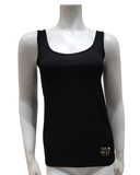 12175 #992 Black Sleeveless Cotton Undershirt Tank Top