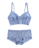 Hanky Panky 7J7271 + 7J1201 Stonewash Blue X Dye Retro Bralette + Boyshort myselflingerie.com