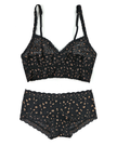 Hanky Panky 7J7271 + 7J1201 Black/Praline X Dye Retro Bralette + Boyshort myselflingerie.com