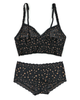 Hanky Panky 7J7271 + 7J1201 Black/Praline X Dye Retro Bralette + Boyshort myselflingerie.com