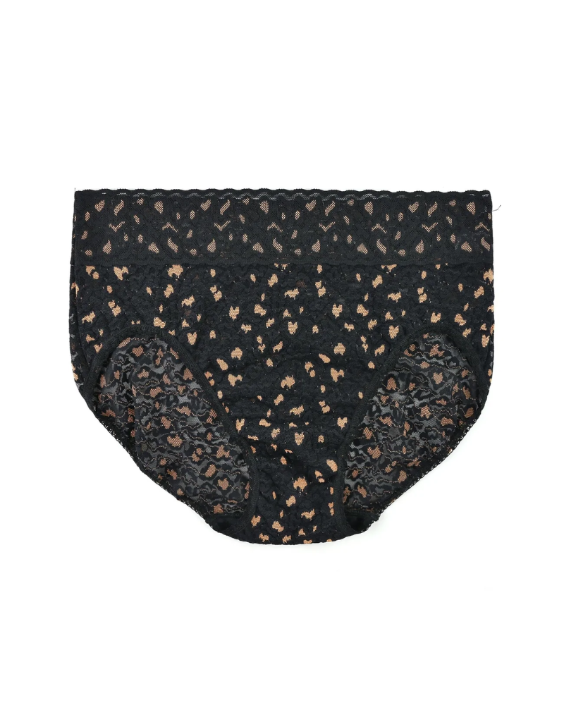Hanky Panky 7J2461 Black/Praline X Dye Leopard French Brief myselflingerie.com