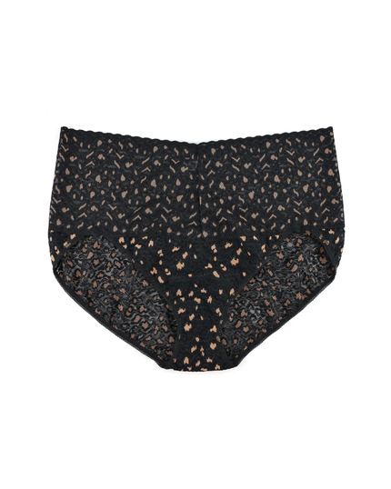Hanky Panky 7J2121X Black/Praline X Dye Leopard Retro V-Kini Plus Size myselflingerie.com