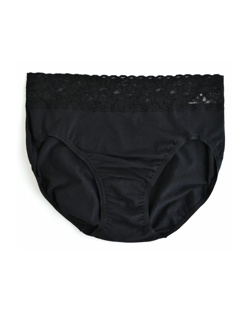 Hanky Panky 892461 Black Supima Cotton French Brief myselflingerie.com