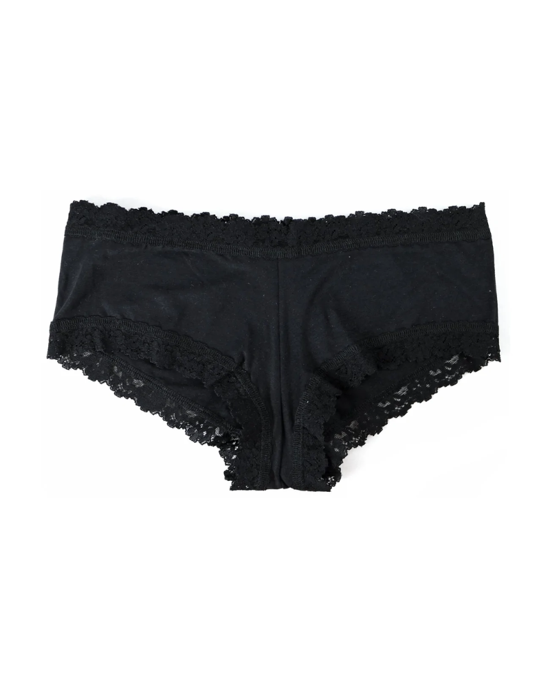 Hanky Panky 891281 Black Cotton Boyshort myselflingerie.com