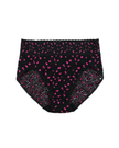 Hanky Panky 7J2461 Black/Tulip Pink X Dye Leopard French Brief myselflingerie.com